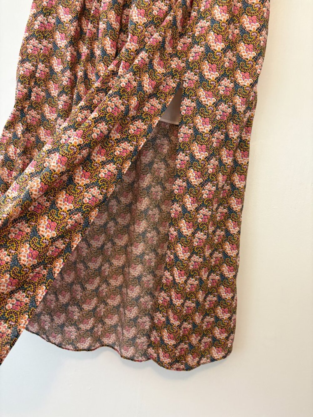 J Crew Collection Side Slit Maxi Skirt Size Small Ratti Prism Floral - Picture 2 of 7